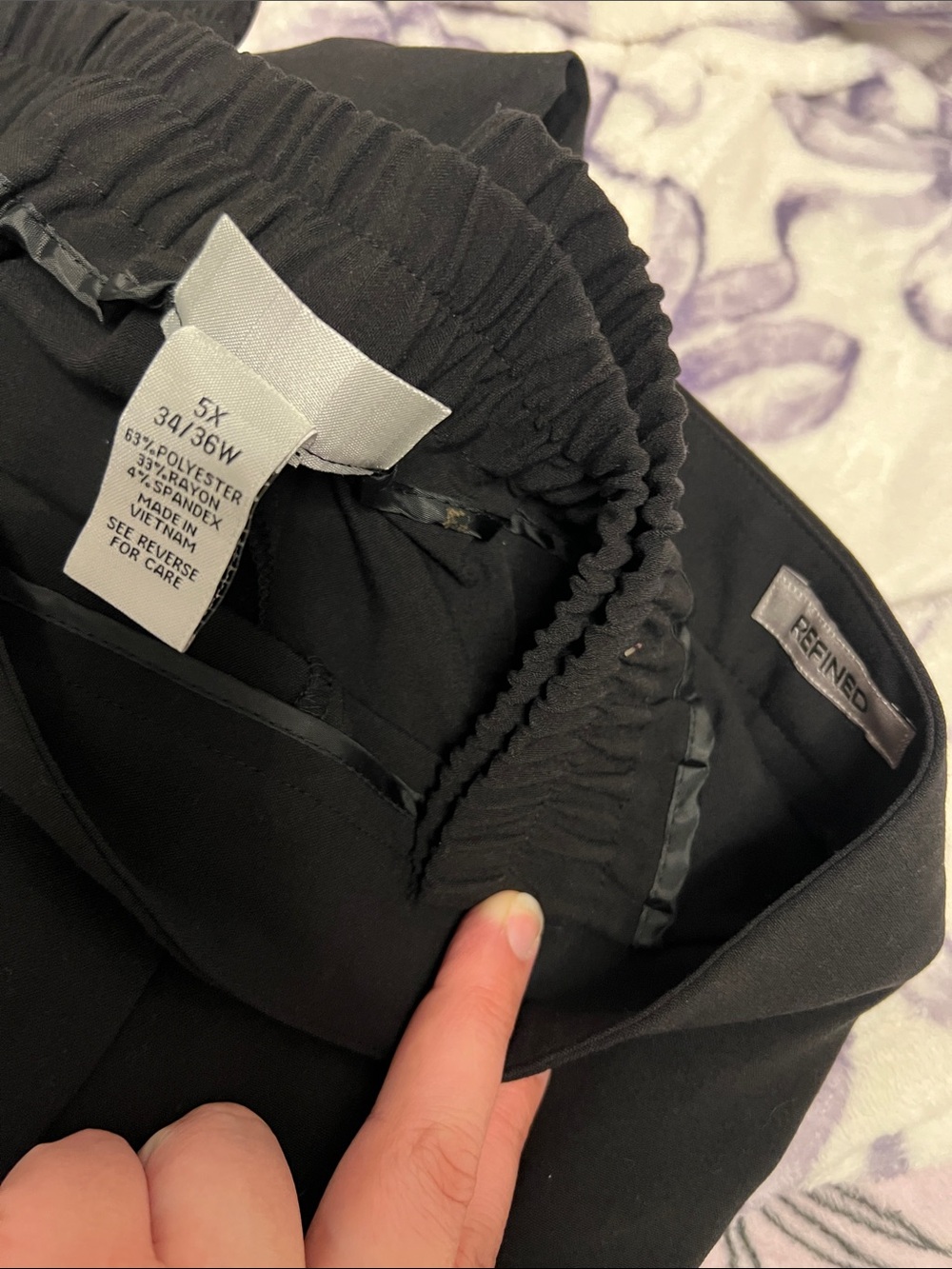 Catherines Black Straight Leg Pants